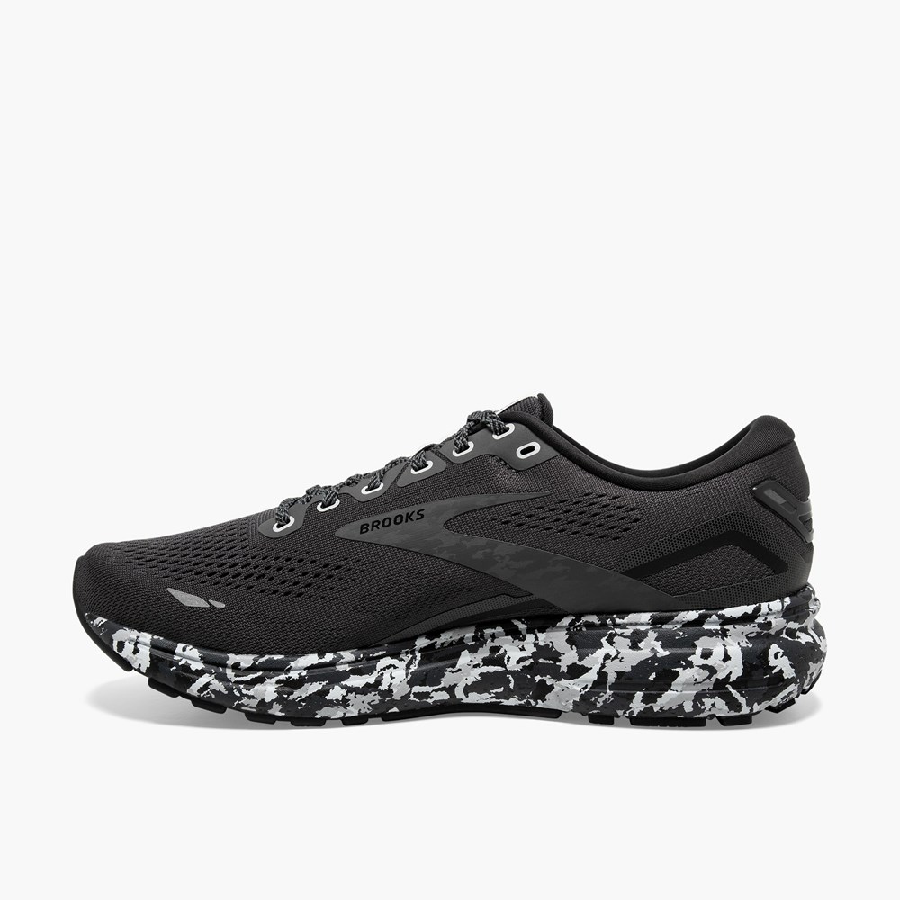 Chaussure Running Brooks Ghost 15 Cushioned Road Grise Noir Femme | NGE-7210709